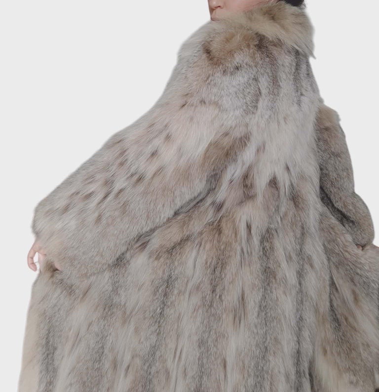 Mint Revillon Lynx fur coat 6/S ~no duties
