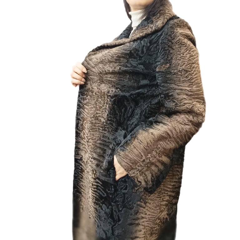 Birger Christensen Ombre swarkara broadtail fur coat size 8/M ~no duties