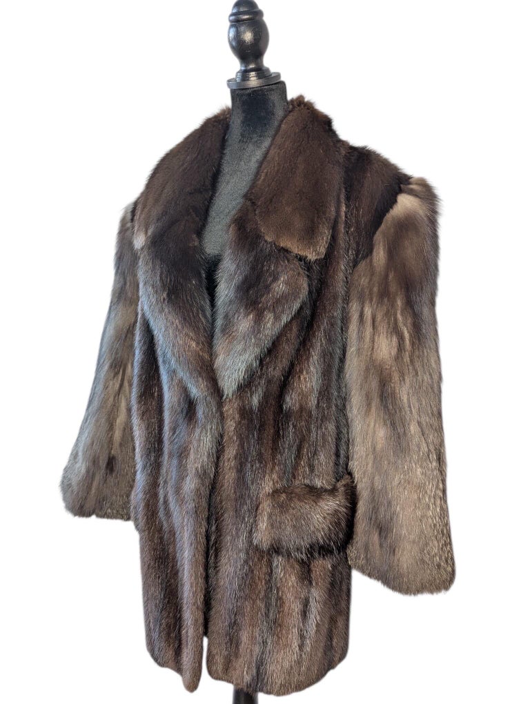 819 unisex mink fur jacket men’s 38/ S or 12/L women