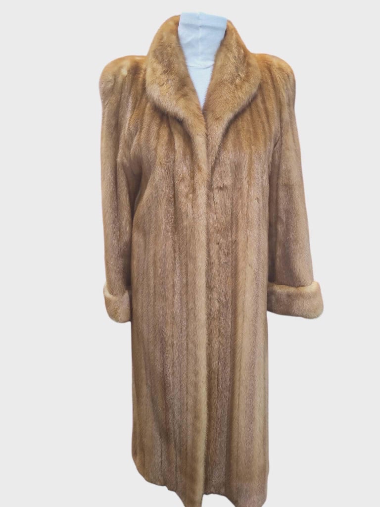 Brand New female Whiskey Mink Fur Coat Women's 12 tagsn 6500$ ~no duties