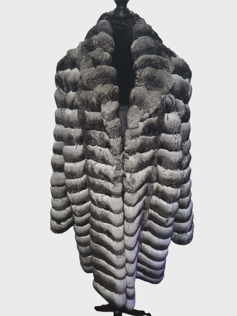 John Galliano chinchilla fur coat unisex women 18 men’s 44-46/L ~no duties