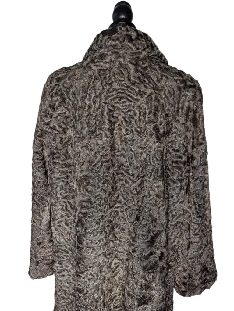 Birger Christensen silver Persian lamb fur coat size 12/M ~no duties