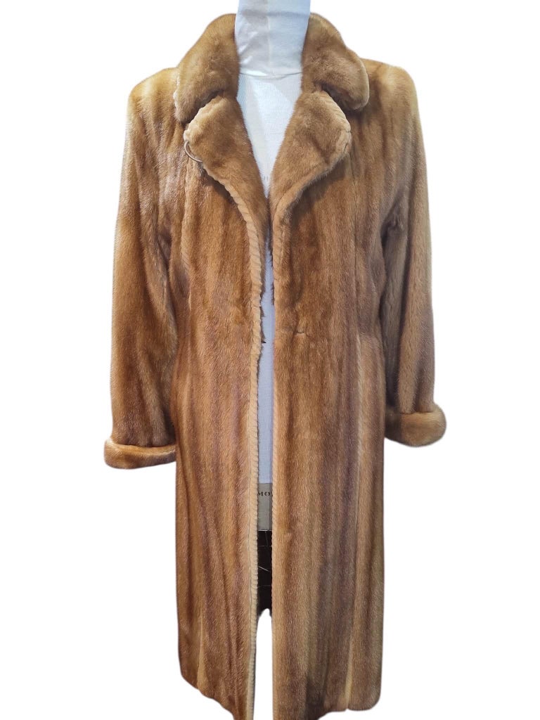 Brand new Jean Crissan female whiskey Mink Fur Coat ~no duties
