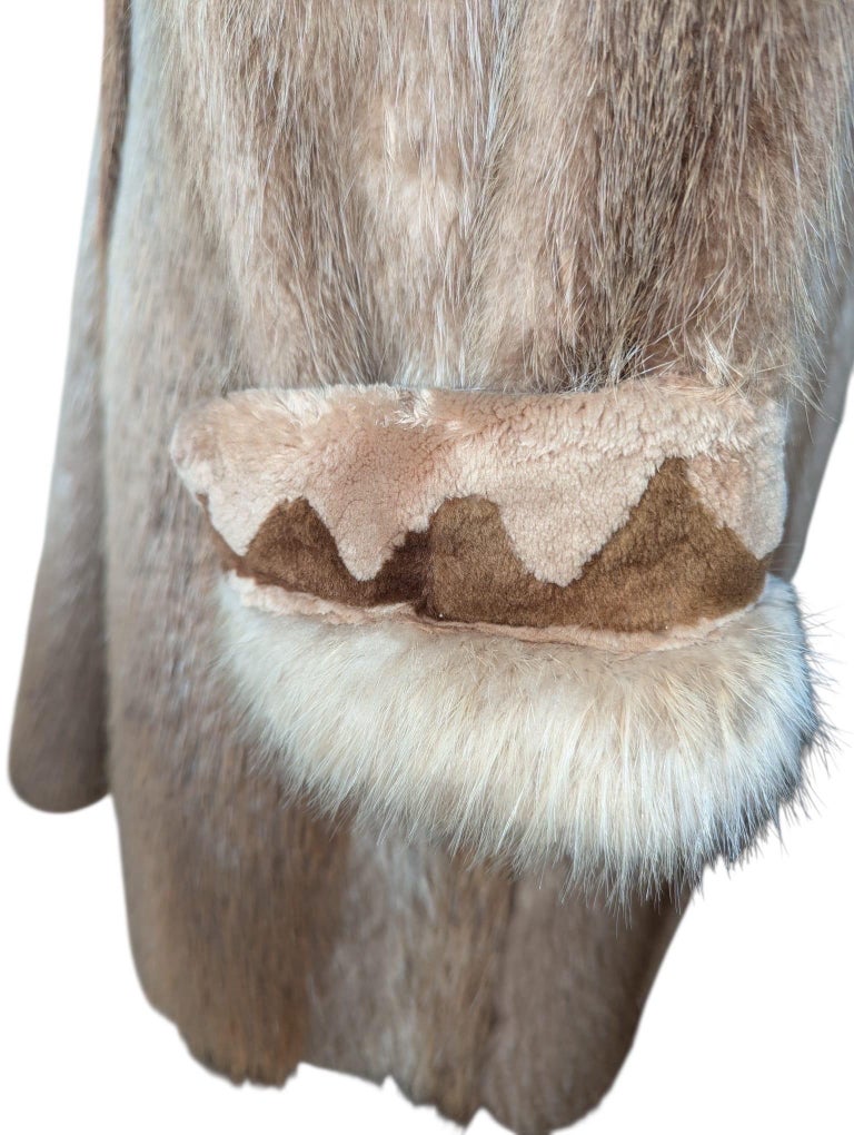 Brand new natural beaver Fur Coat (Size 12/L) ~no duties