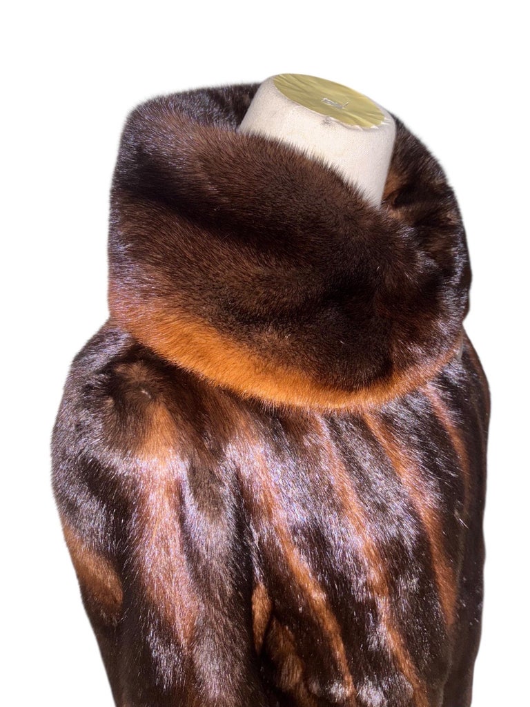 Holt Renfrew ombre mink fur coat size 8/M ~no duties