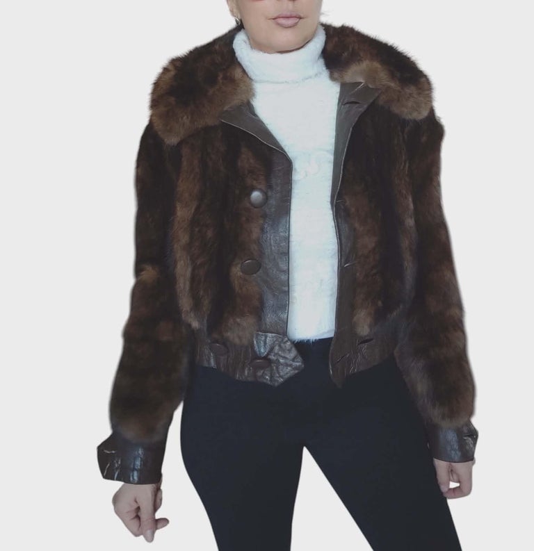 Vintage Russian sable fur jacket 6/S ~no duties