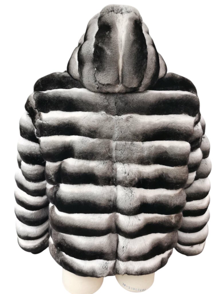 Brand new reversible leather chinchilla fur coat jacket men’s 44 ~no duties