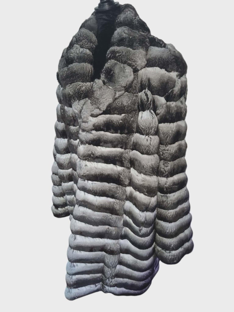 John Galliano chinchilla fur coat unisex women 18 men’s 44-46/L ~no duties