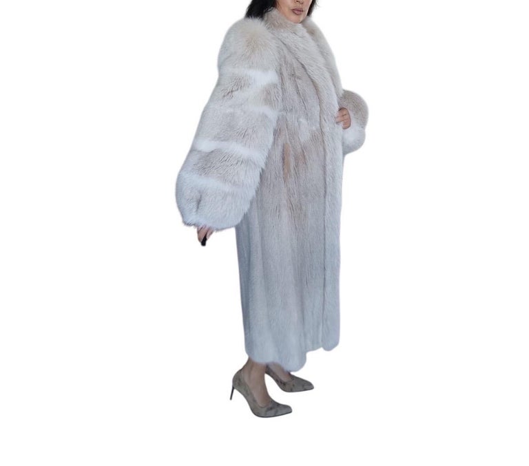 Brand new vintage blush mink fur fox coat 12/M ~no duties