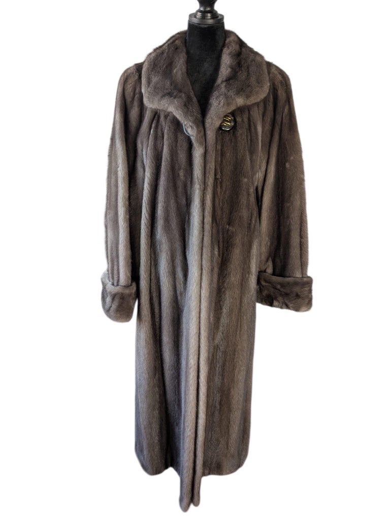 Brand new blue iris mink fur coat #805 ~no duties