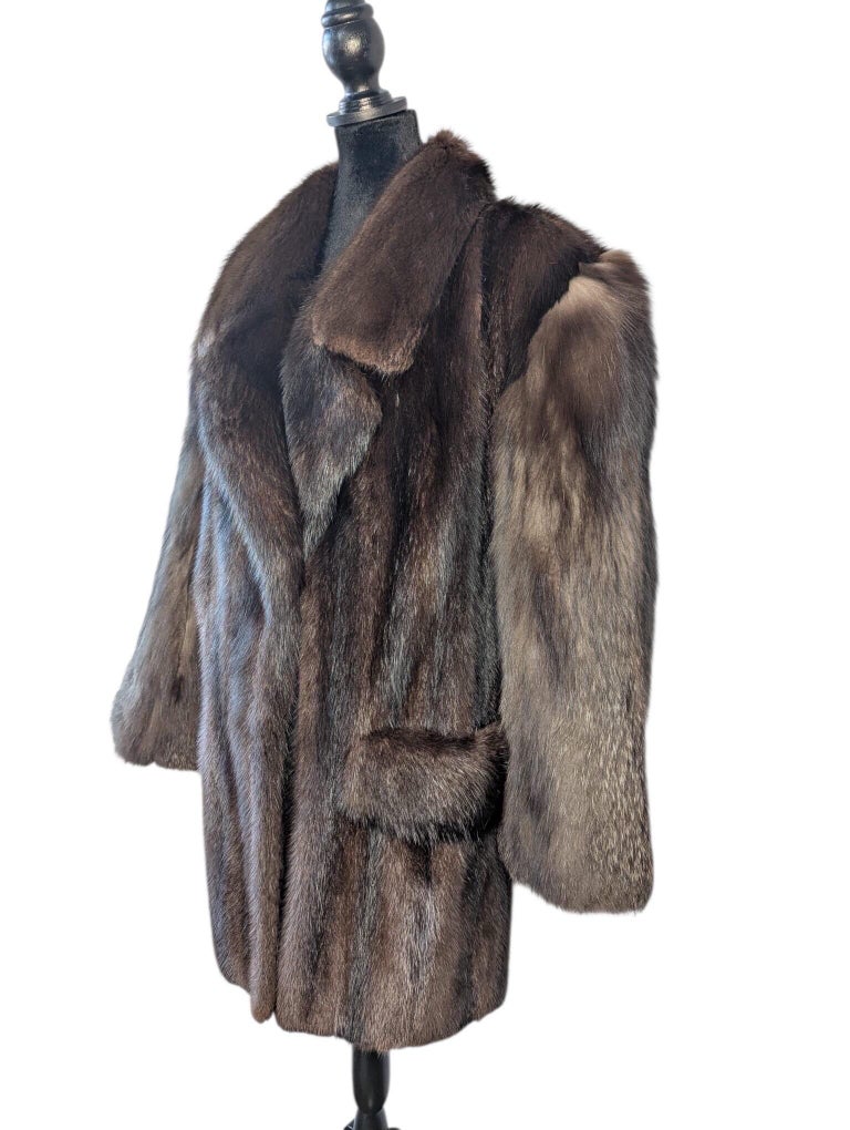 819 unisex mink fur jacket men’s 38/ S or 12/L women