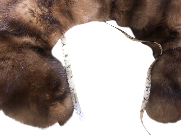 Russian sable fur collar