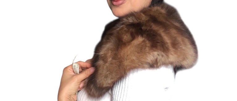 Russian sable fur collar