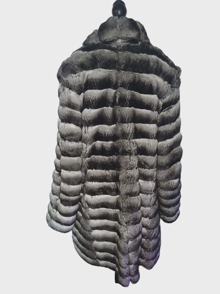 John Galliano chinchilla fur coat unisex women 18 men’s 44-46/L ~no duties