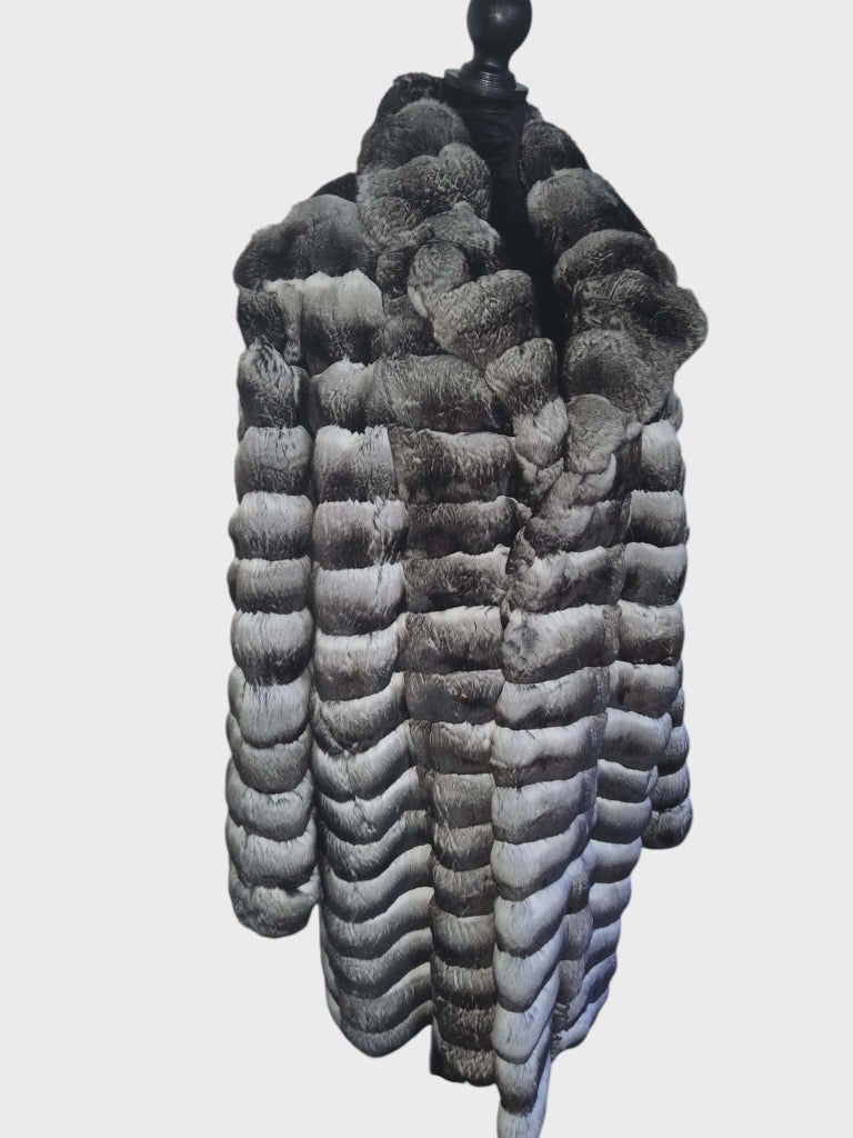 John Galliano chinchilla fur coat unisex women 18 men’s 44-46/L ~no duties