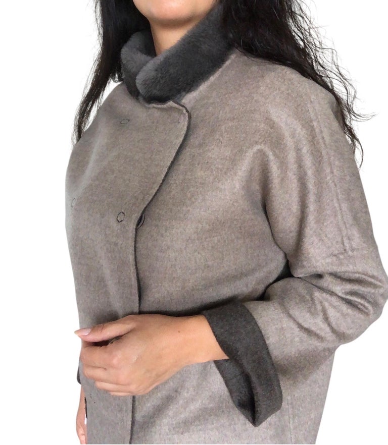 Brand new Loro piana reversible wool cashmere size 6/S ~no duties