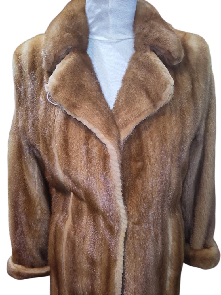 Brand new Jean Crissan female whiskey Mink Fur Coat ~no duties