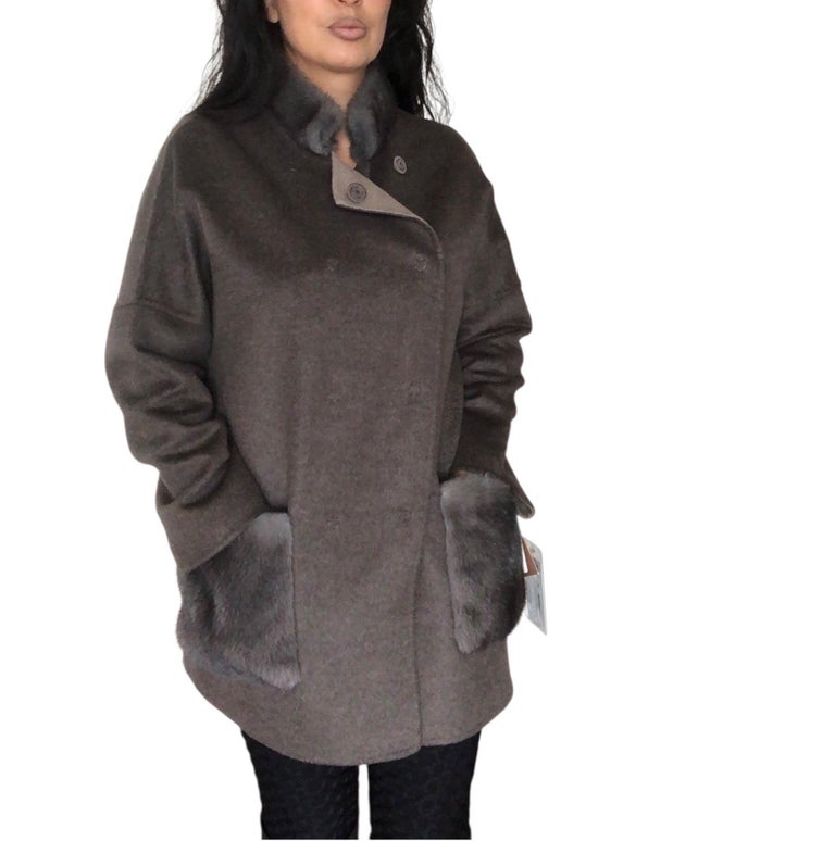 Brand new Loro piana reversible wool cashmere size 6/S ~no duties