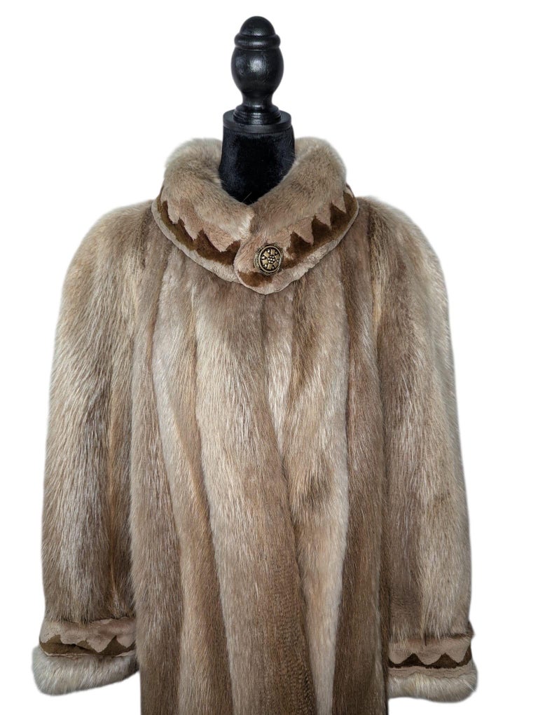 Brand new natural beaver Fur Coat (Size 12/L) ~no duties