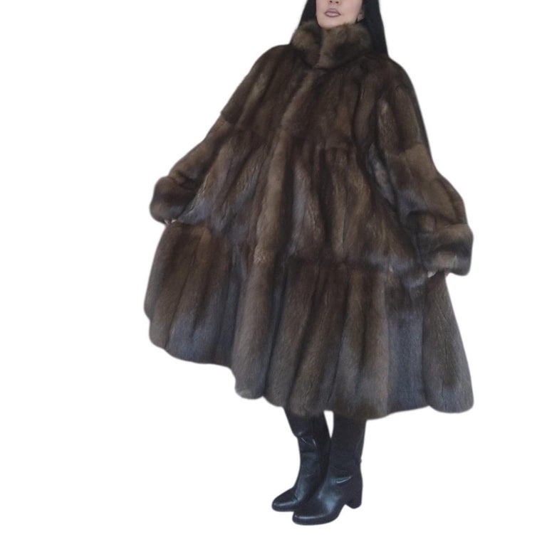 Emperial tortora Russian Sable fur coat size 24 185000$ Dior Label ~no duties