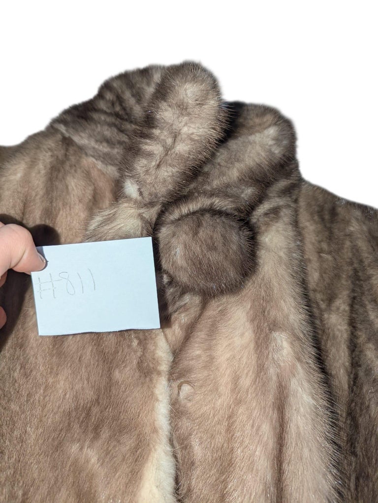 Mao wing 80’s pastel Lutetia mink fur coat 10/M ~no duties
