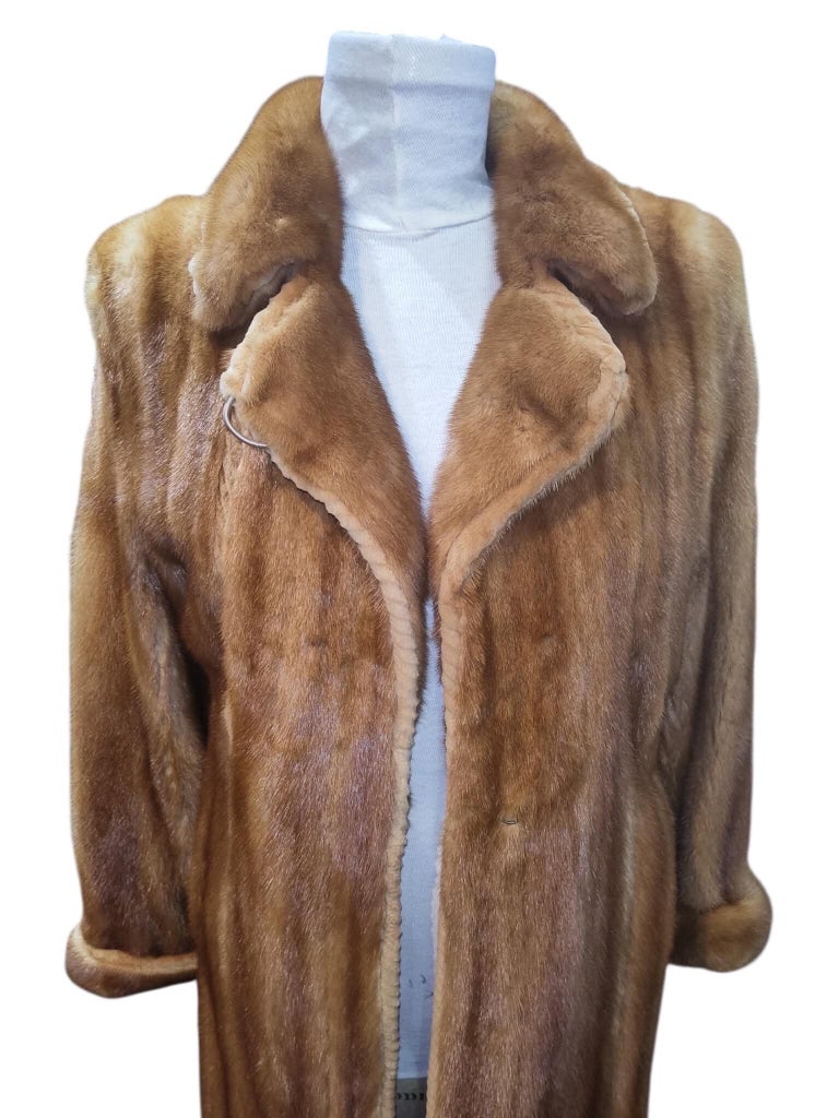 Brand new Jean Crissan female whiskey Mink Fur Coat ~no duties