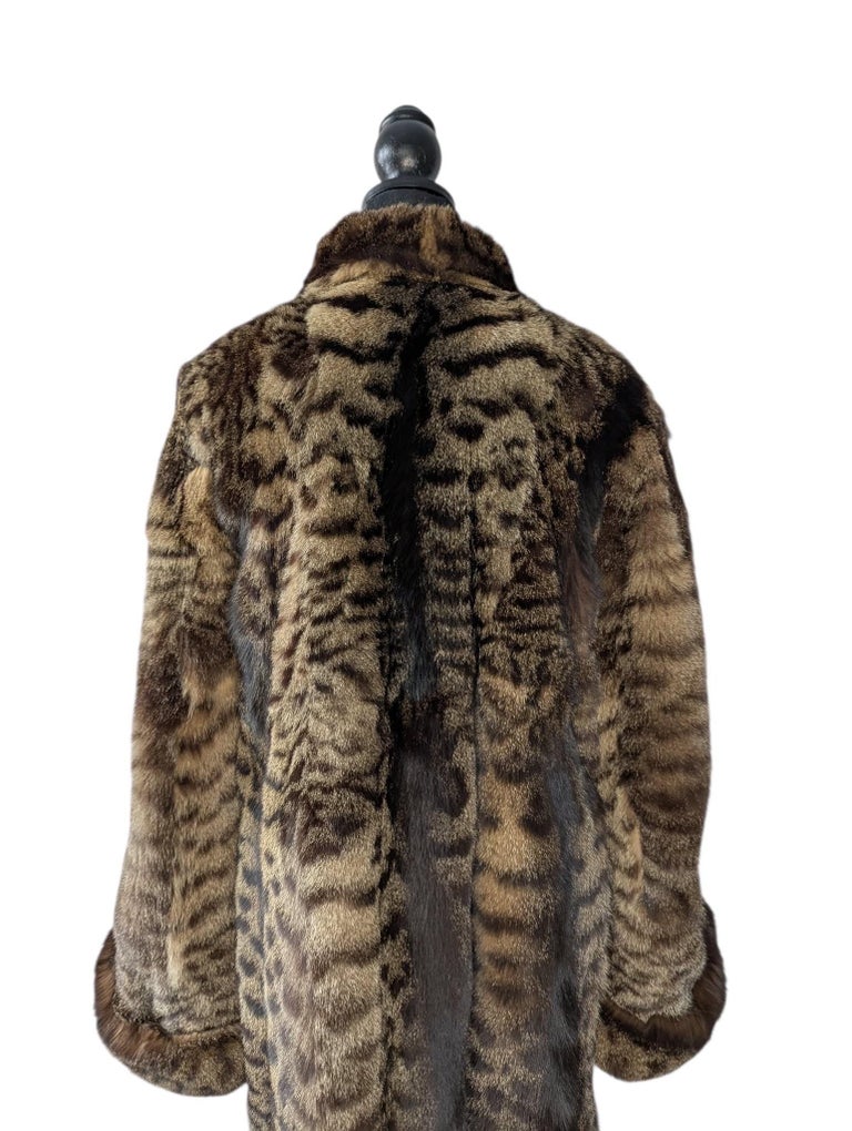 European wild cat fur coat size 18 ~no duties