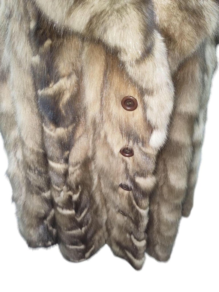 Men's Russian rare Tortora sable fur coat jacket size 44 ~no duties