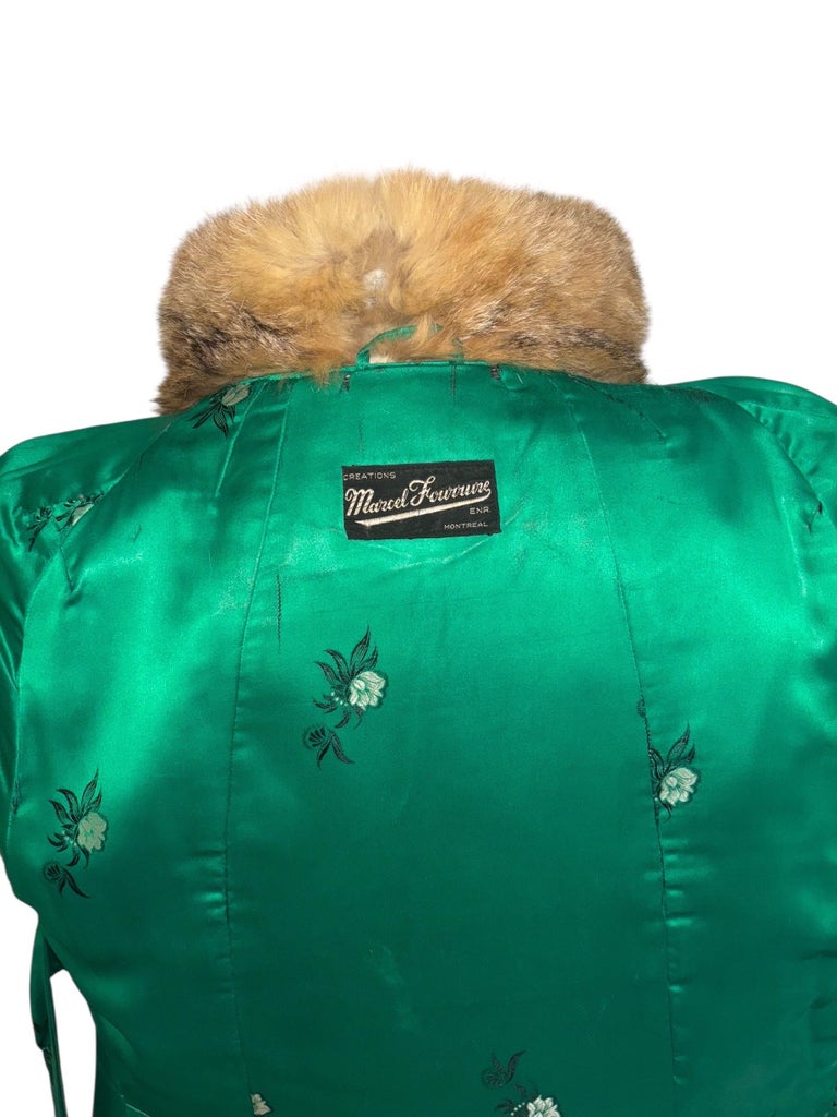Mint bobcat lynx fur coat size 4-6 ~no duties