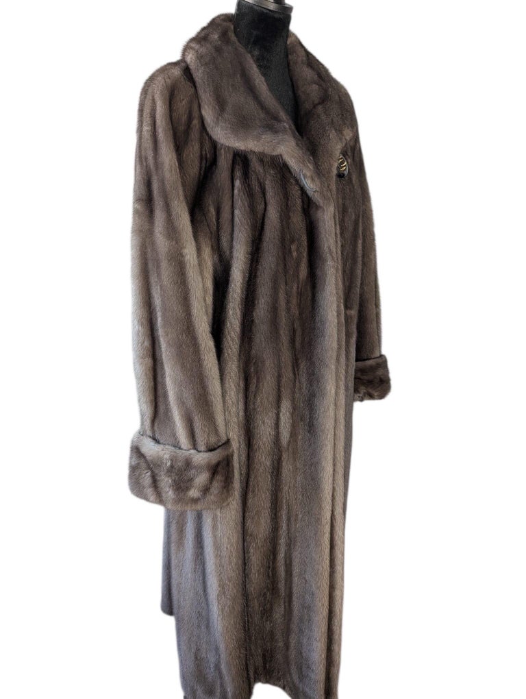 Brand new blue iris mink fur coat #805 ~no duties