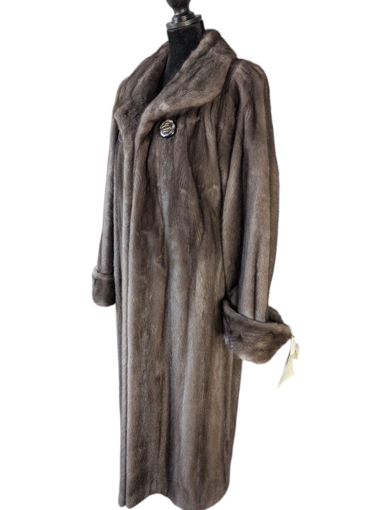 Brand new blue iris mink fur coat #805 ~no duties