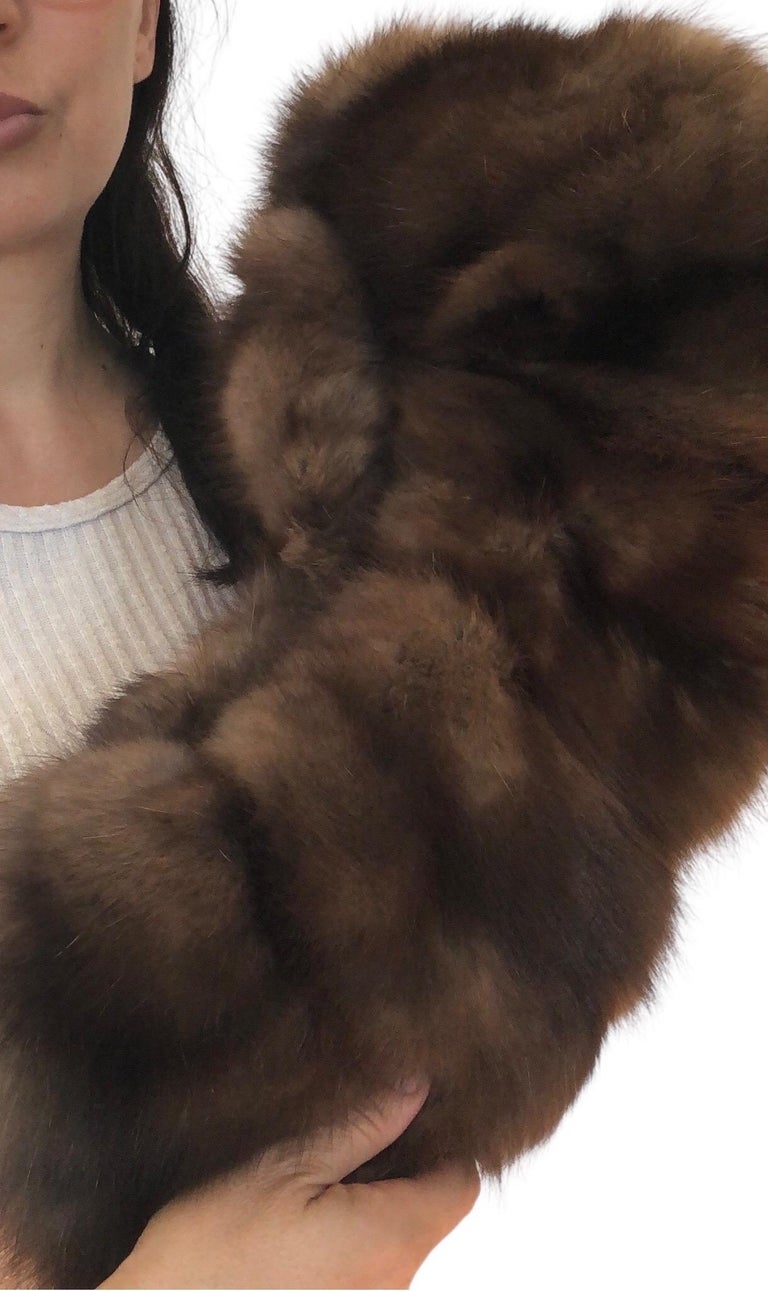 Russian sable fur collar