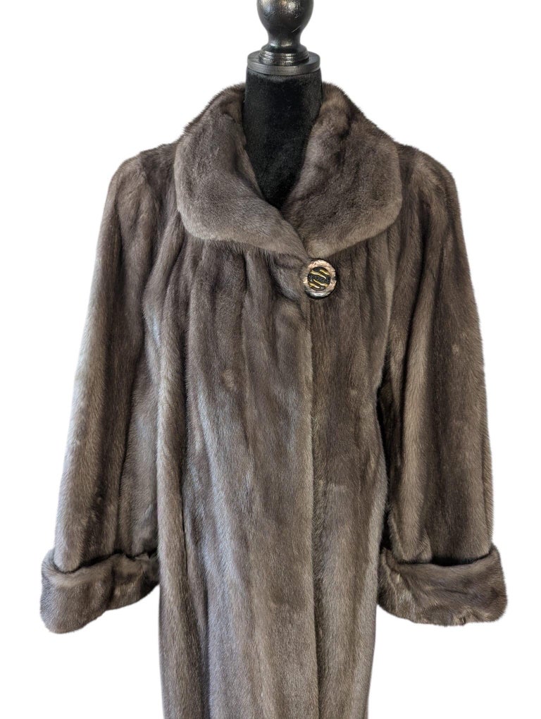 Brand new blue iris mink fur coat #805 ~no duties
