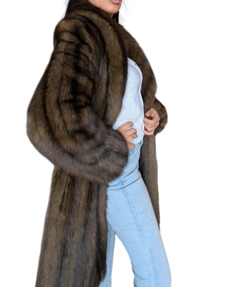 Emperial dark Russian Sable fur coat size 10 givenchy ~no duties
