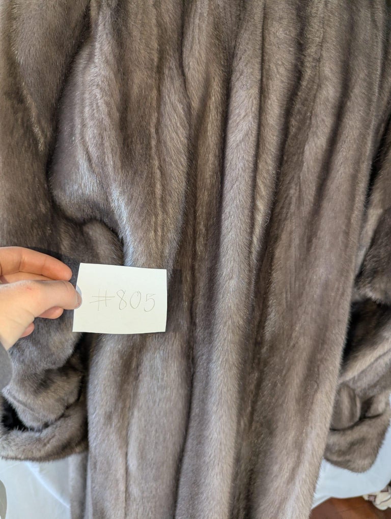 Brand new blue iris mink fur coat #805 ~no duties