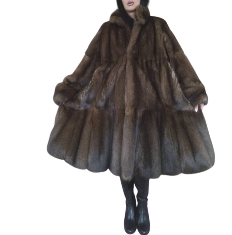 Emperial tortora Russian Sable fur coat size 24 185000$ Dior Label ~no duties
