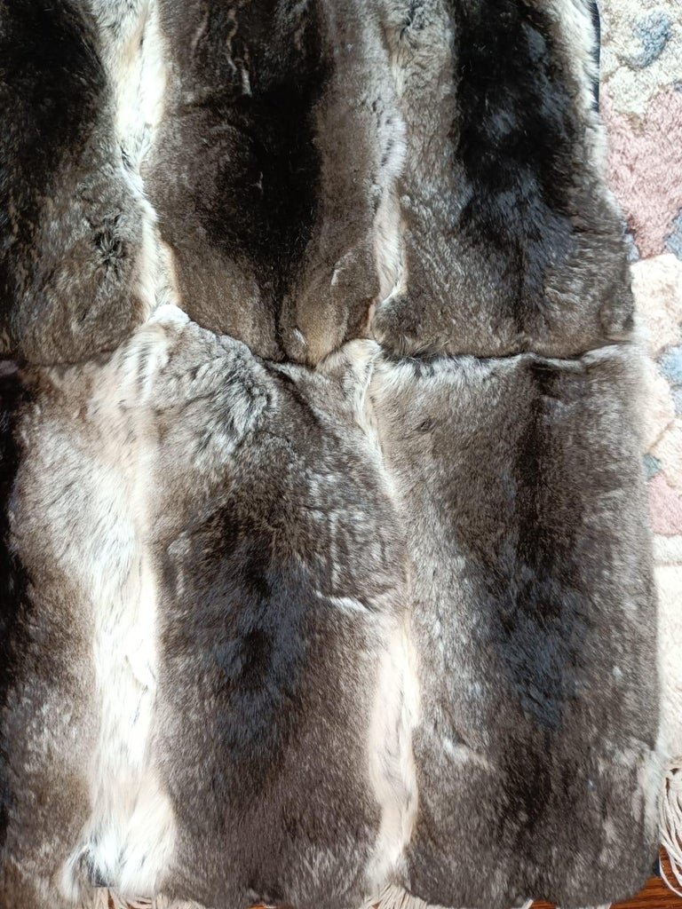 Brand New Chinchilla Fur Blanket (Size 40"x60") Loro Piana ~no duties