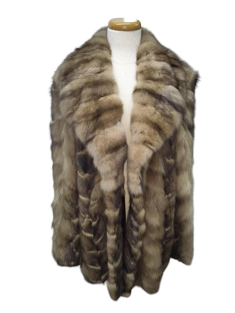 Men's Russian rare Tortora sable fur coat jacket size 44 ~no duties