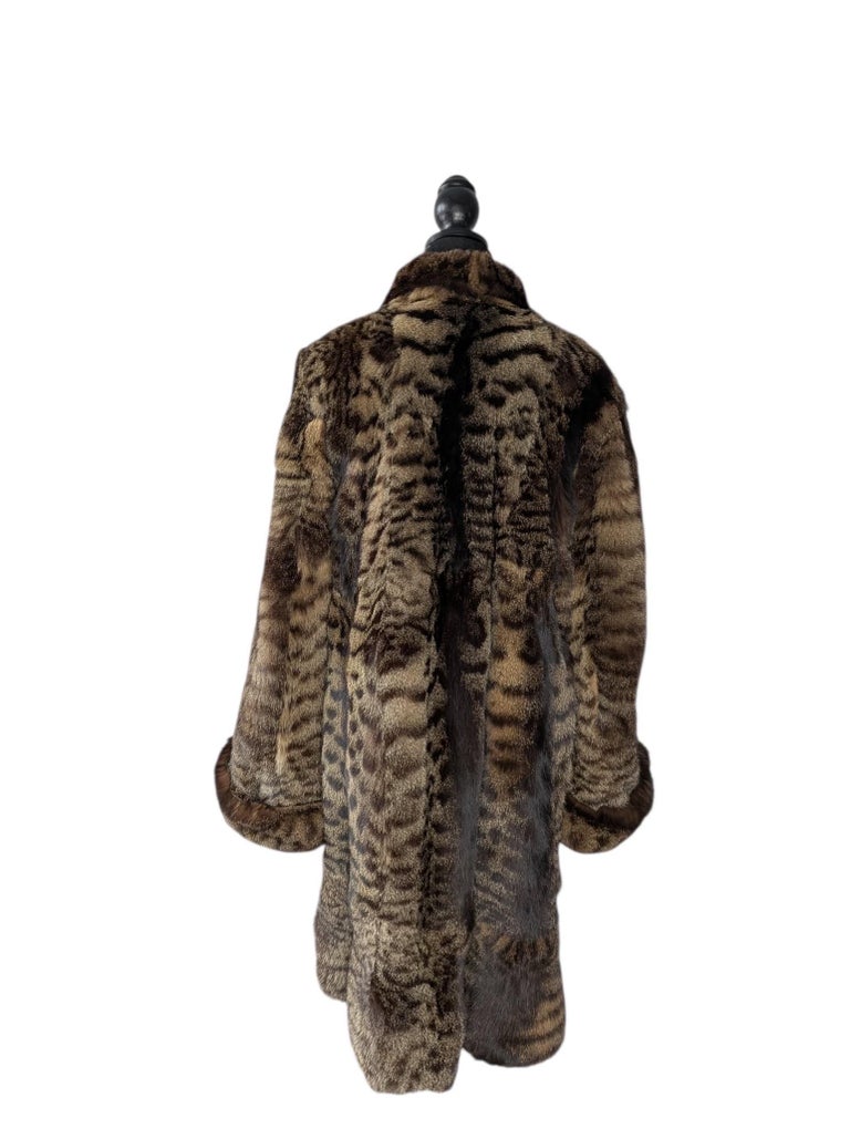 European wild cat fur coat size 18 ~no duties