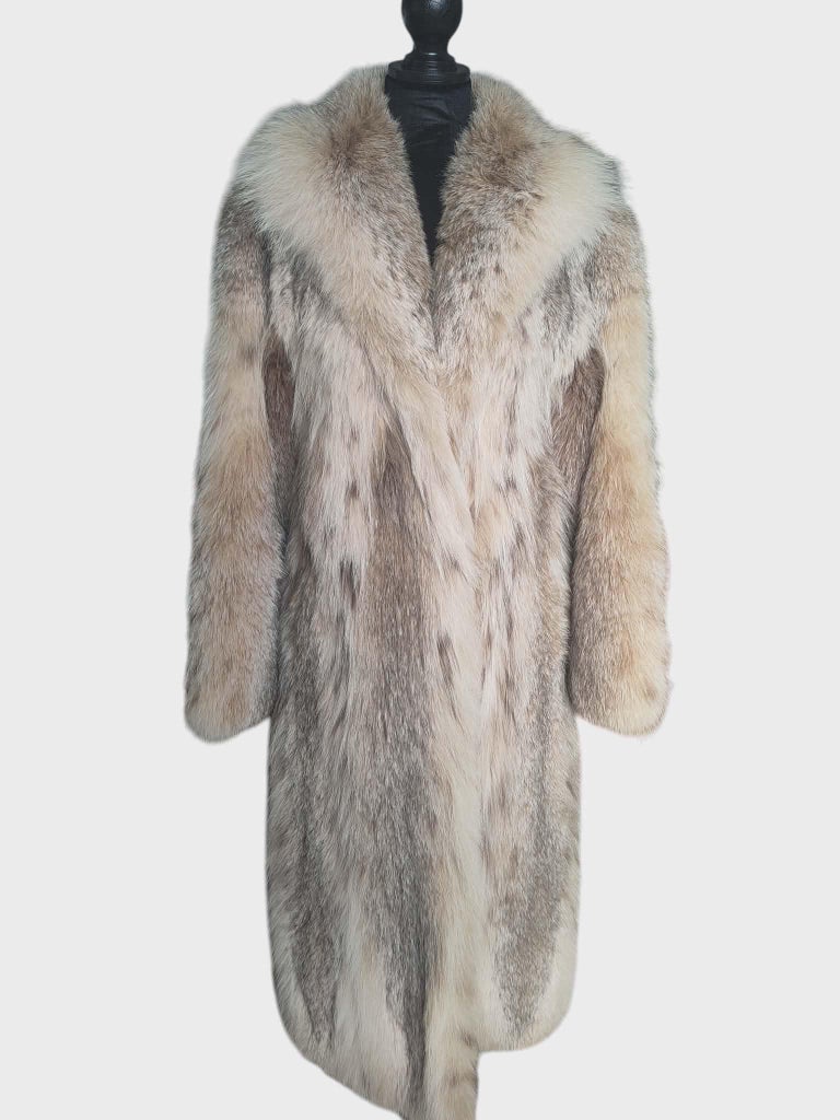 Mint Revillon Lynx fur coat 6/S ~no duties
