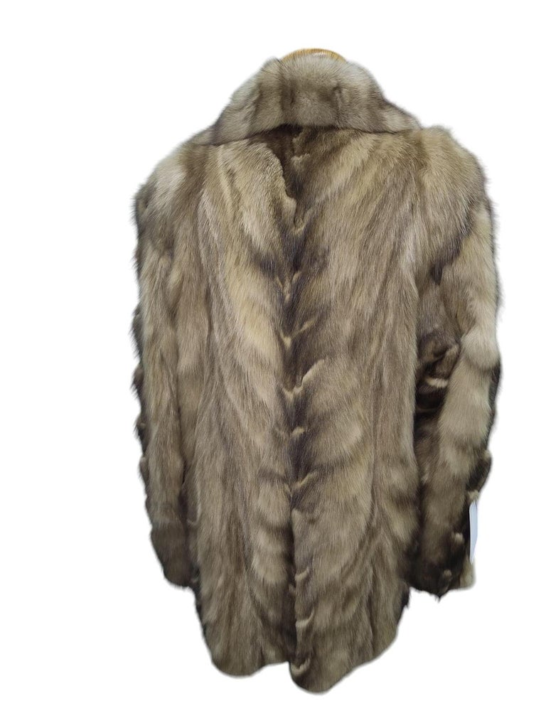Men's Russian rare Tortora sable fur coat jacket size 44 ~no duties
