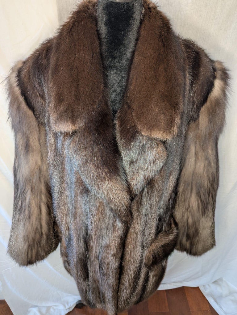 819 unisex mink fur jacket men’s 38/ S or 12/L women