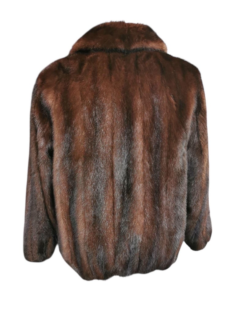 Men’s bomber jacket mink fur coat mohogany 44 ~no duties