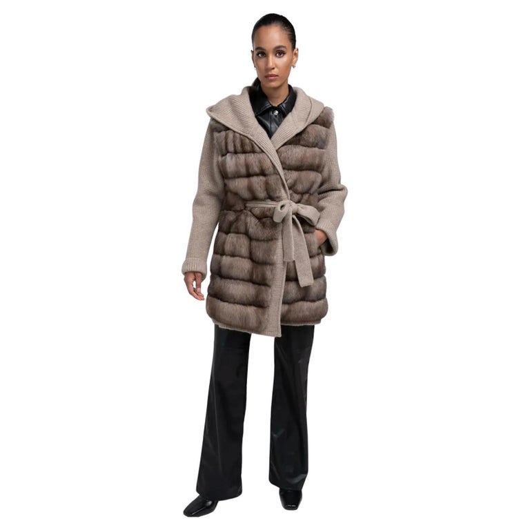 Cashmere Loro Piana Coat with tortora Sable