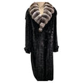 Brand new Big Tall Chinchilla empress Men's black mink fur coat size 2 XL