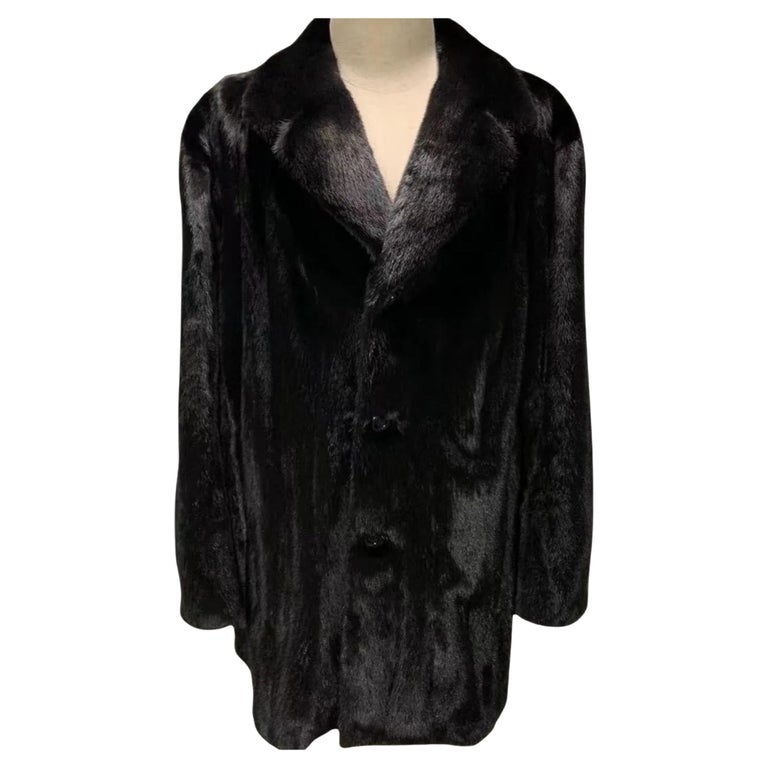 Brand new Big Tall Blackglama Men's mink fur coat parka jacket size 2 XL