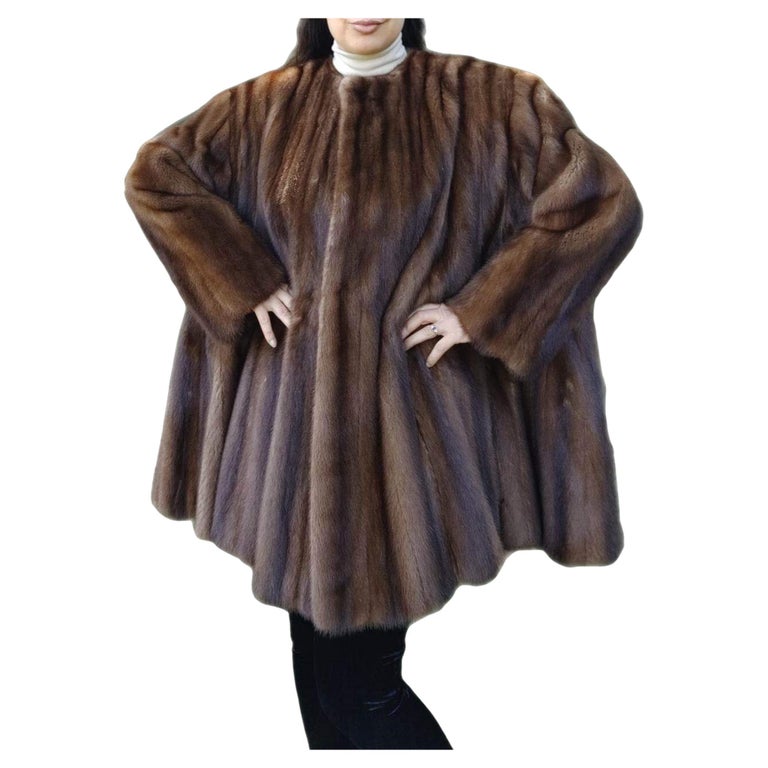 Birger Christensen Demi Buff Wide Sweep Mink Fur Coat (24/XXL) ~no duties