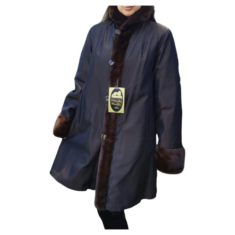 Brand New sheared Mink Fur Coat reversible size 10 (M) ~no duties