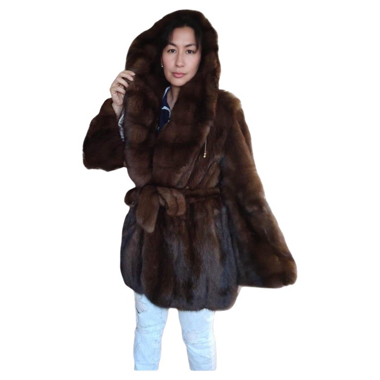 Brand new Holt Renfrew Russian Sable fur coat size 14 tags 55000$ ~no duties