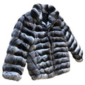 Brand new Unisex Chinchilla Fur bomber Coat 44 men's 16 L ~no duties